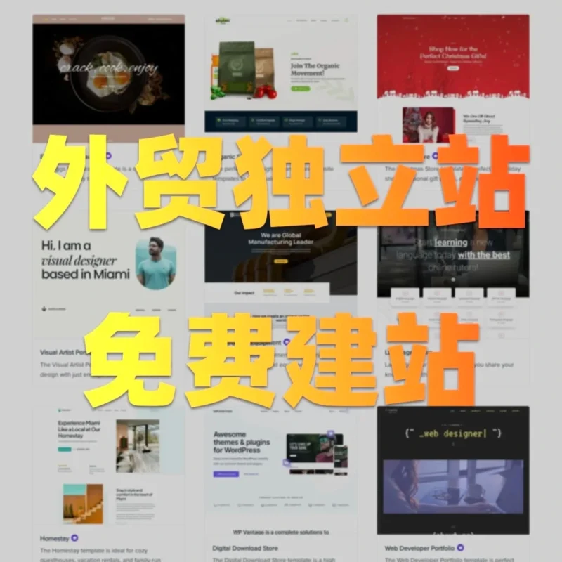 外贸独立站 免费建站！不开玩笑！！